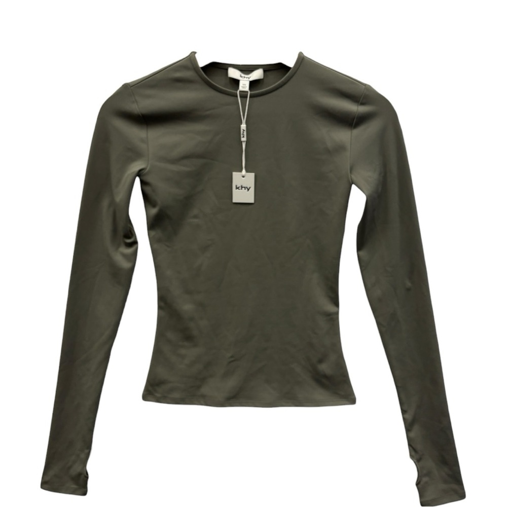 Khy Long Sleeve Thumb Hole Crew Neck Tee Size XS